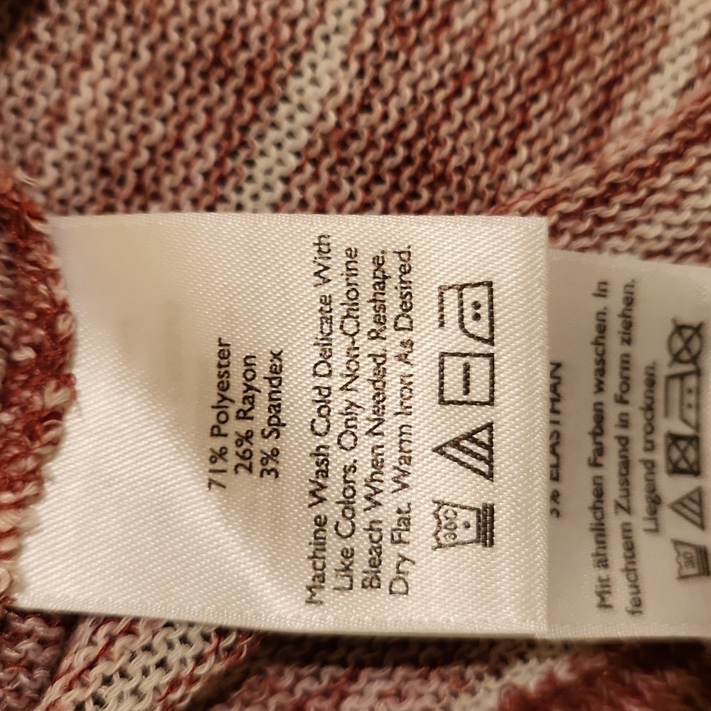 Eddie Bauer Red and White Cowl Neck Sweater - Picture 8 of 10